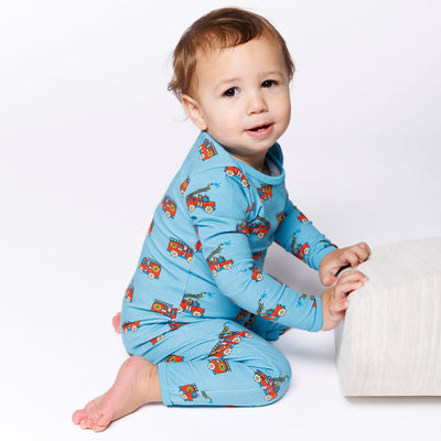 Elstar long-sleeved bodysuit fire truck