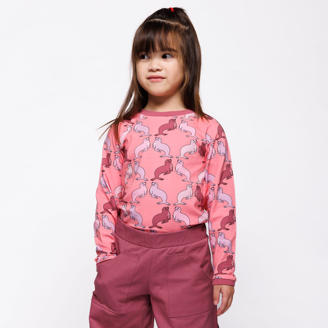 Elstar long-sleeved blouse with sea lions