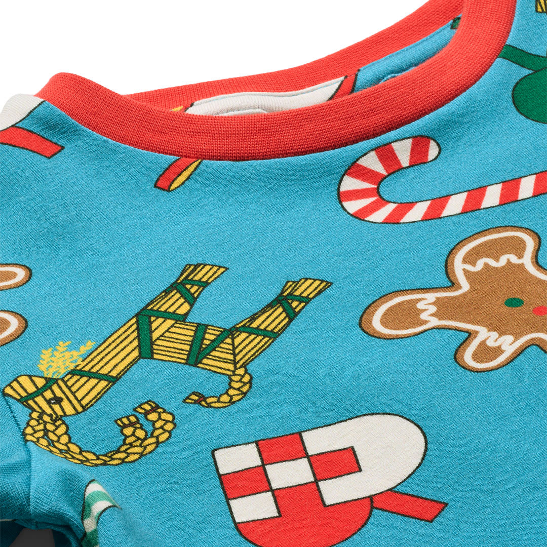 Jubilee nightwear with Christmas decorations