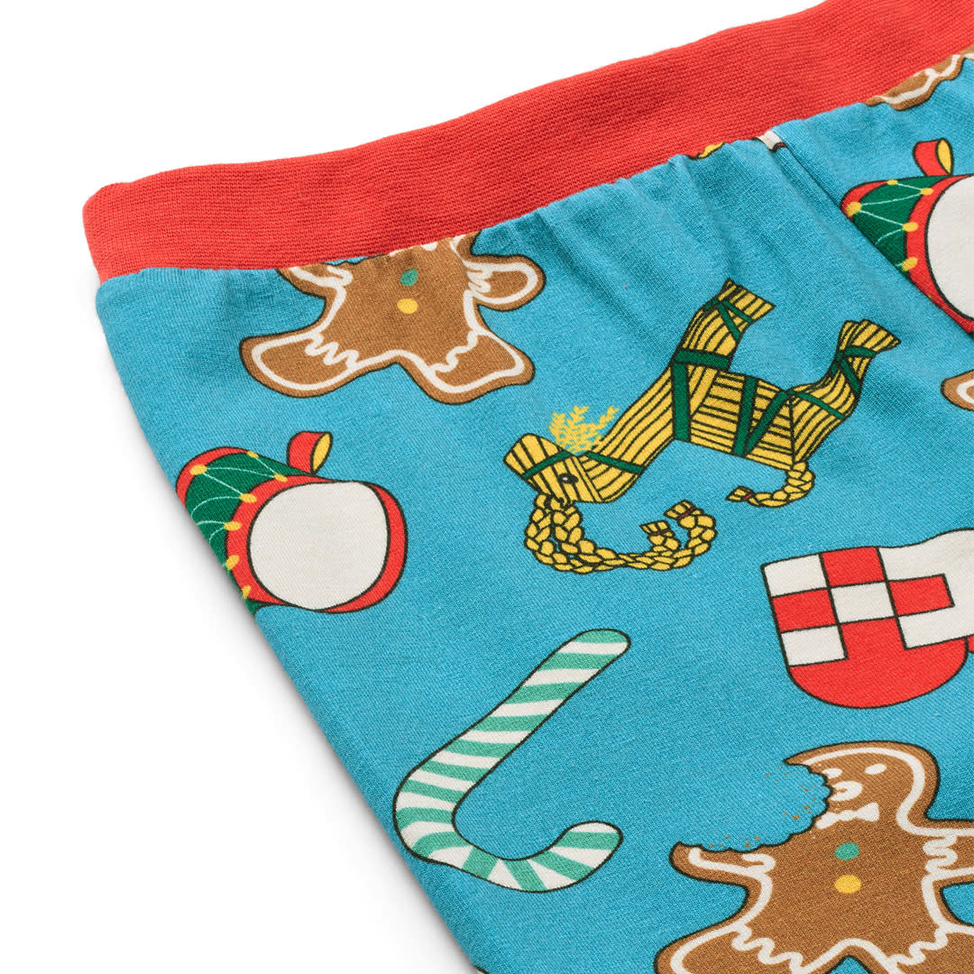 Jubilee nightwear with Christmas decorations