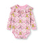 Paula Red long-sleeved bodysuit with teddy bears