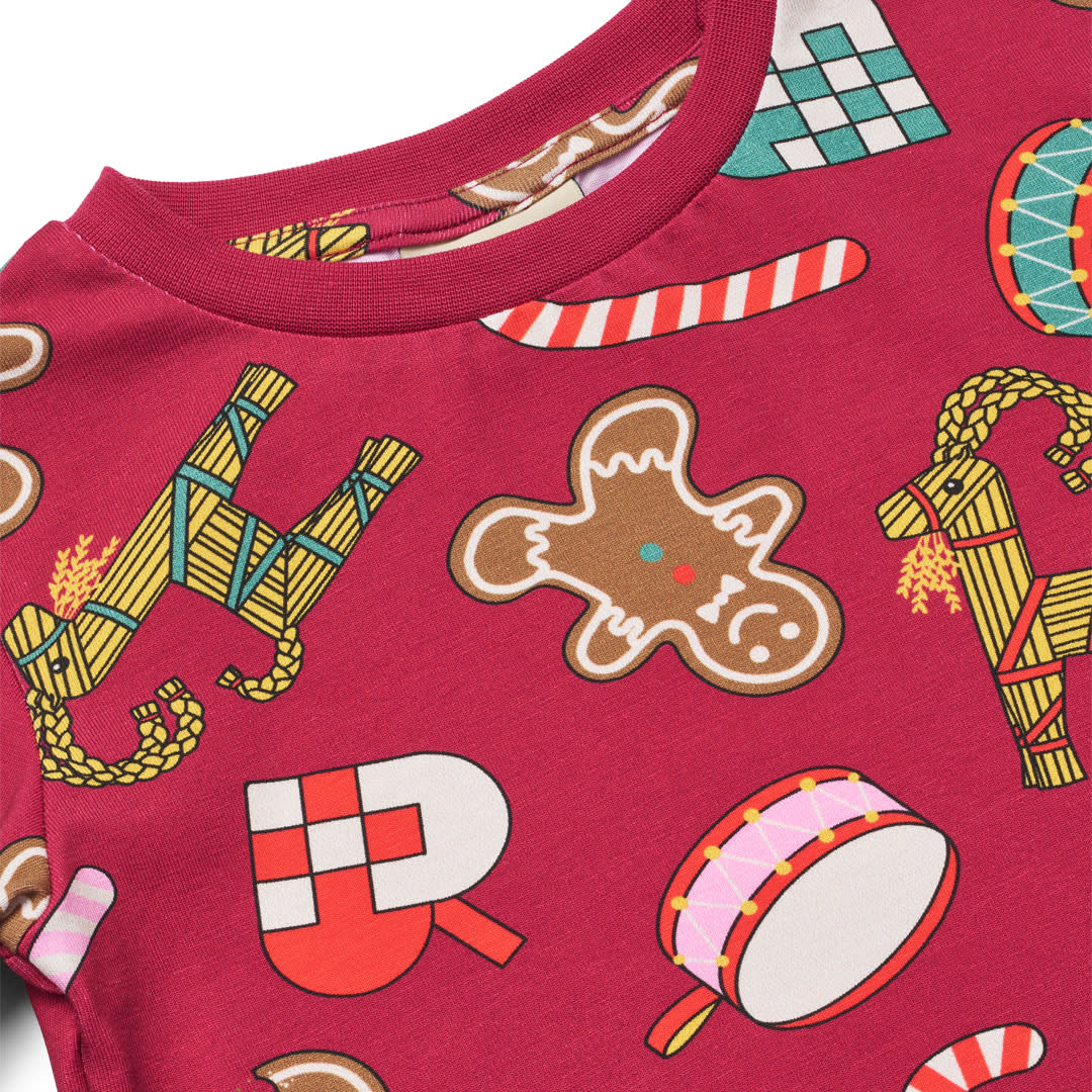 Jubilee nightwear with Christmas decorations