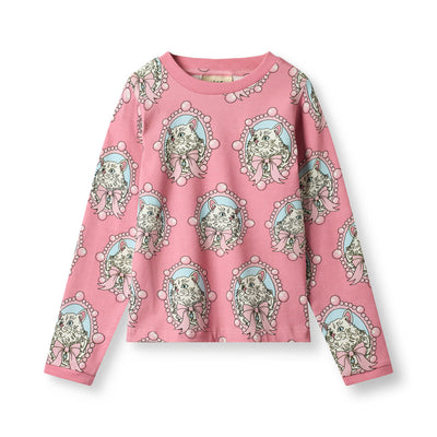 Elstar long-sleeved blouse with cats