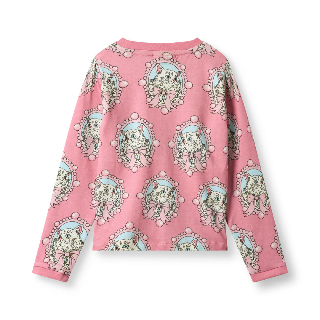 Elstar long-sleeved blouse with cats