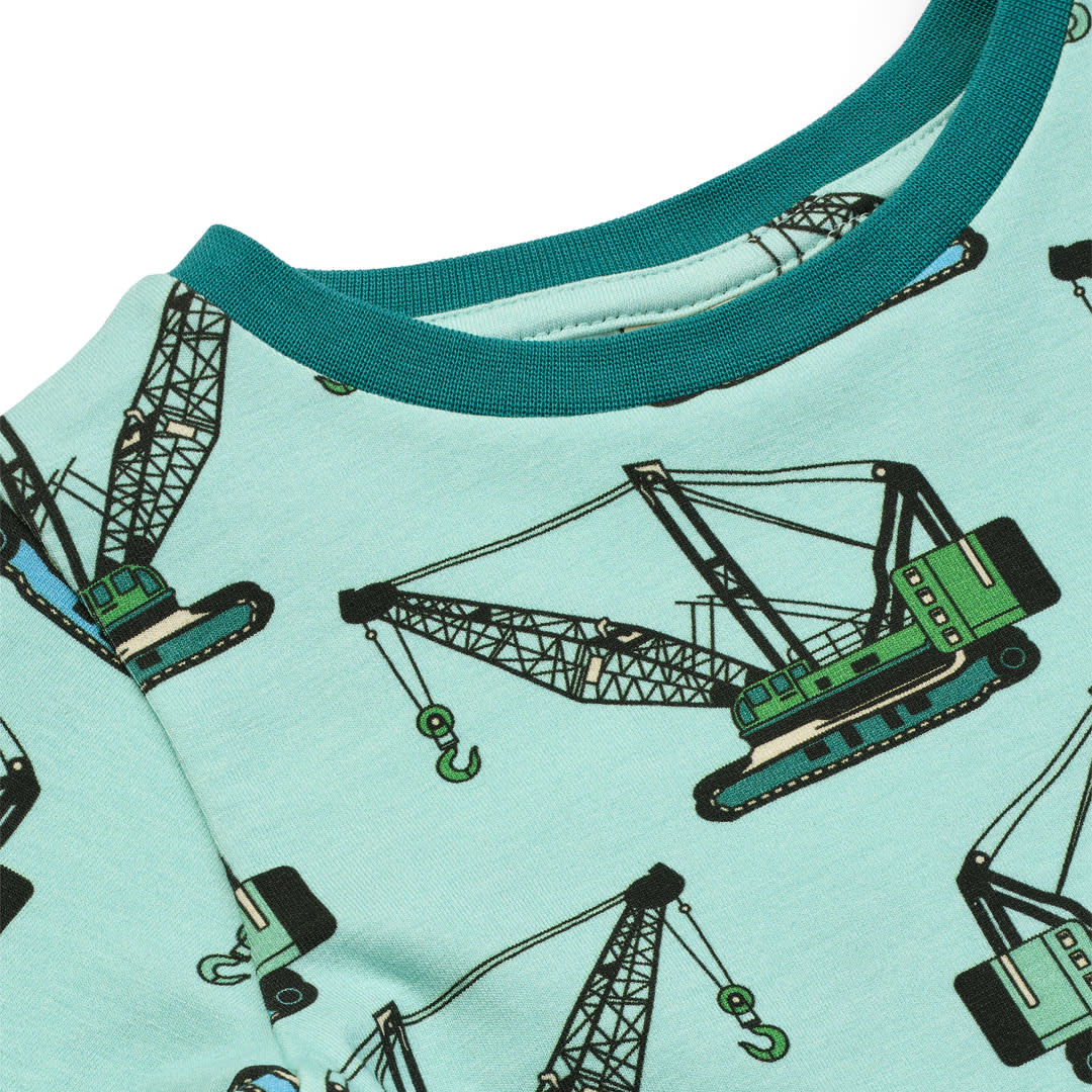 Gala long-sleeved top with crane machines