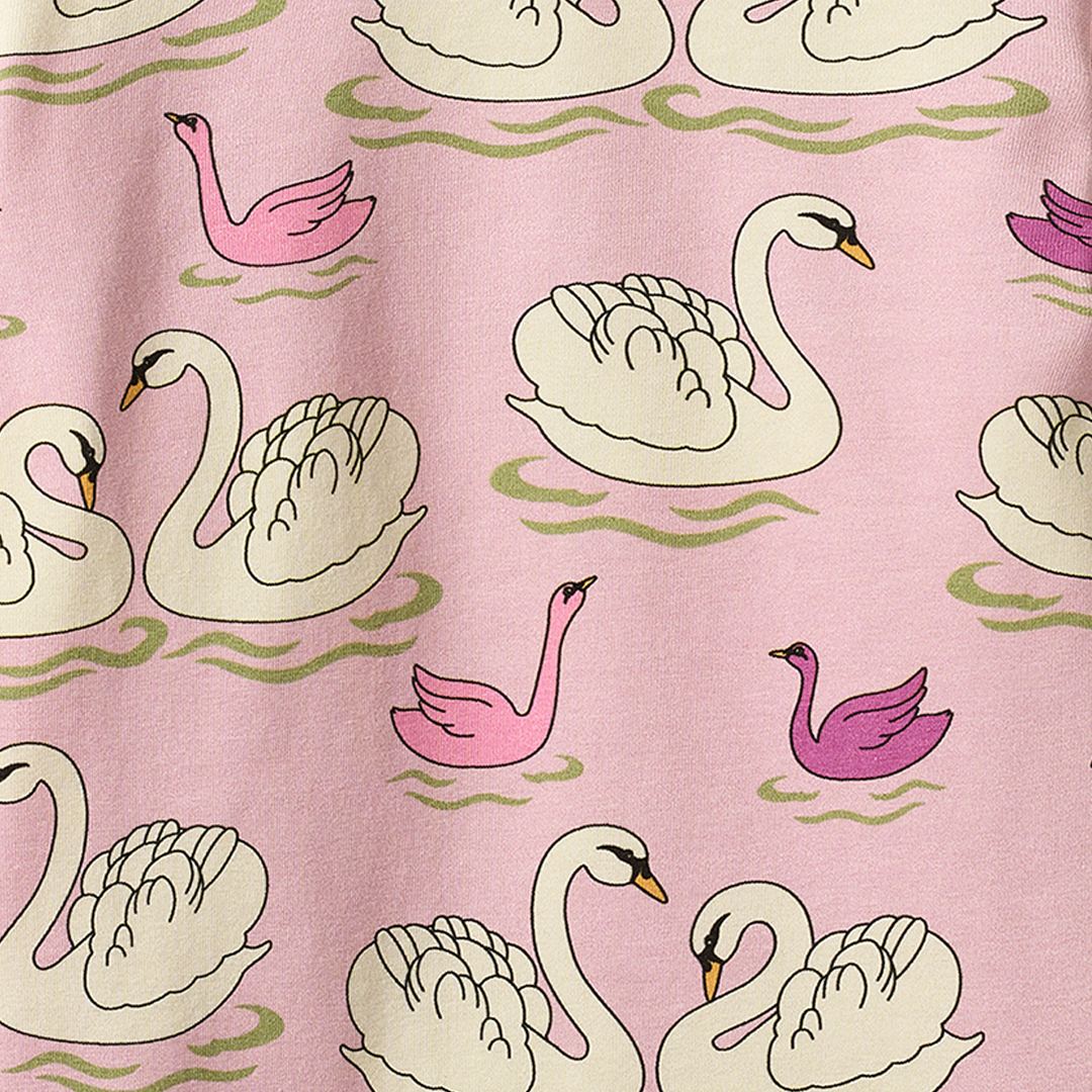 Gala long-sleeved blouse with swans
