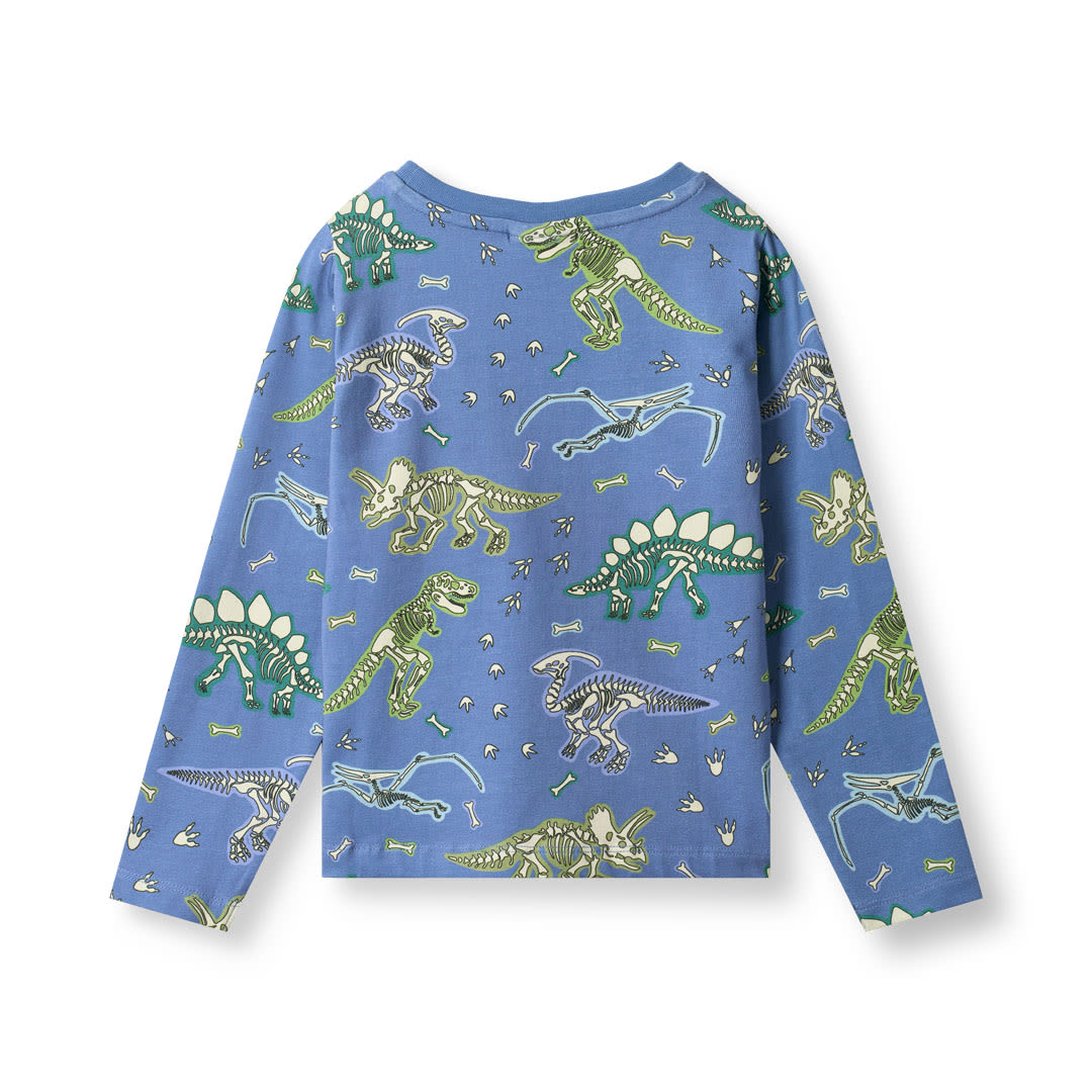 Gala langærmet bluse med dinosaurer