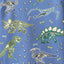 Gala langærmet bluse med dinosaurer