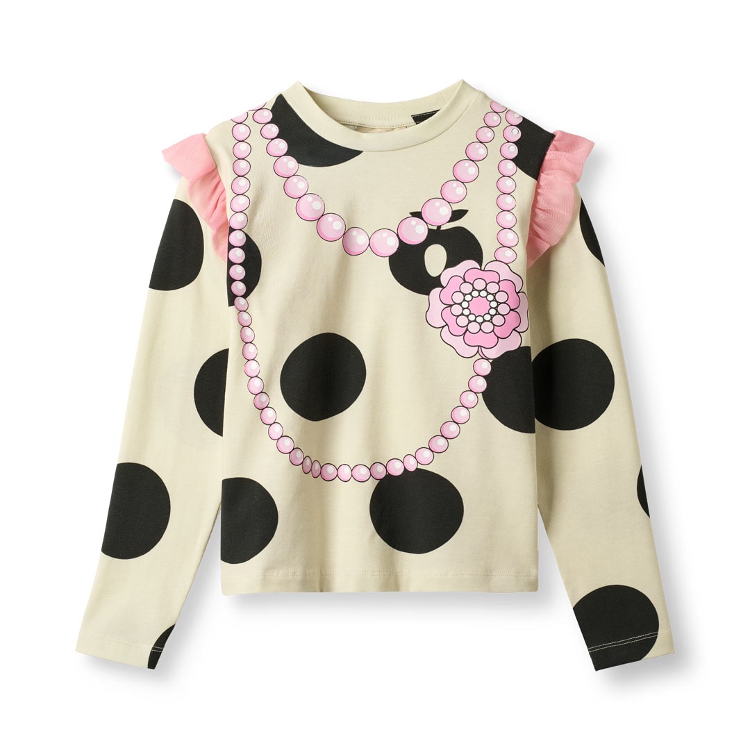 Regent long-sleeved polka dot blouse