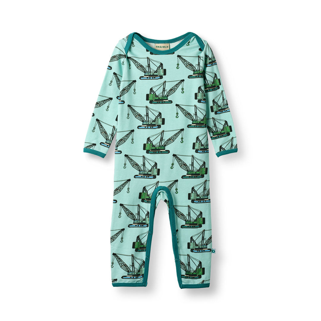 Ulm long-sleeved onesie with crane machinery