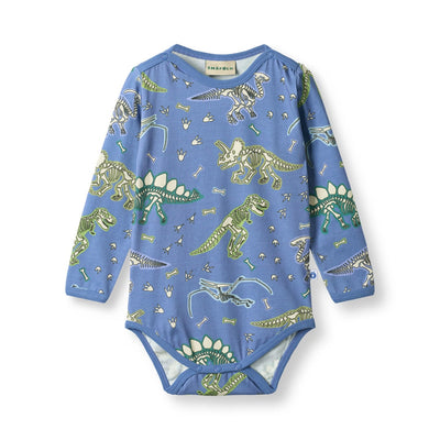 Elstar langærmet body med dinosaurer