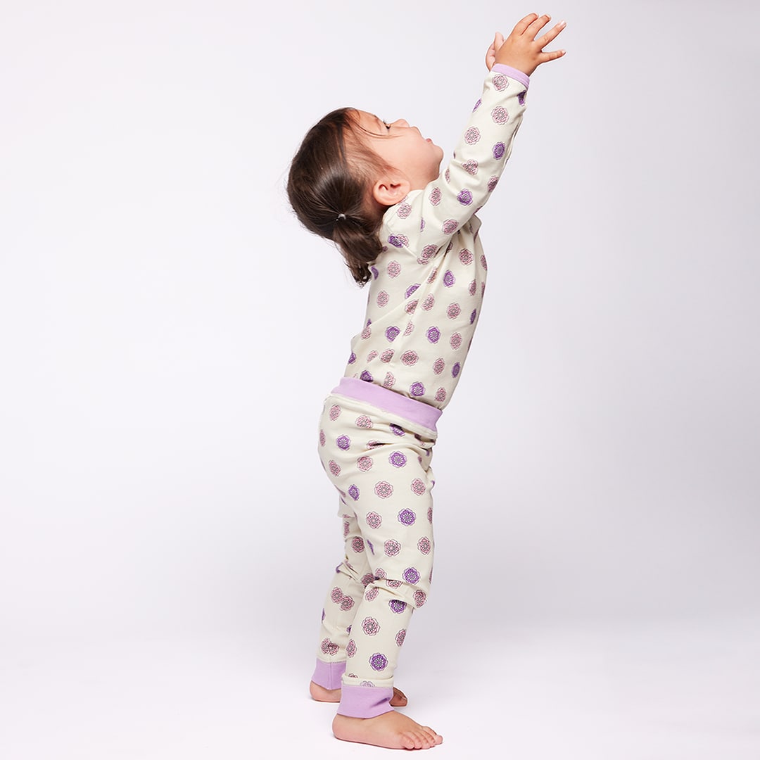 Elstar leggings til baby med blomster