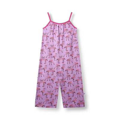 Idared buksedragt med flamingoer