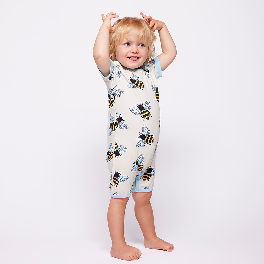 Elstar short-sleeved bodysuit with bees