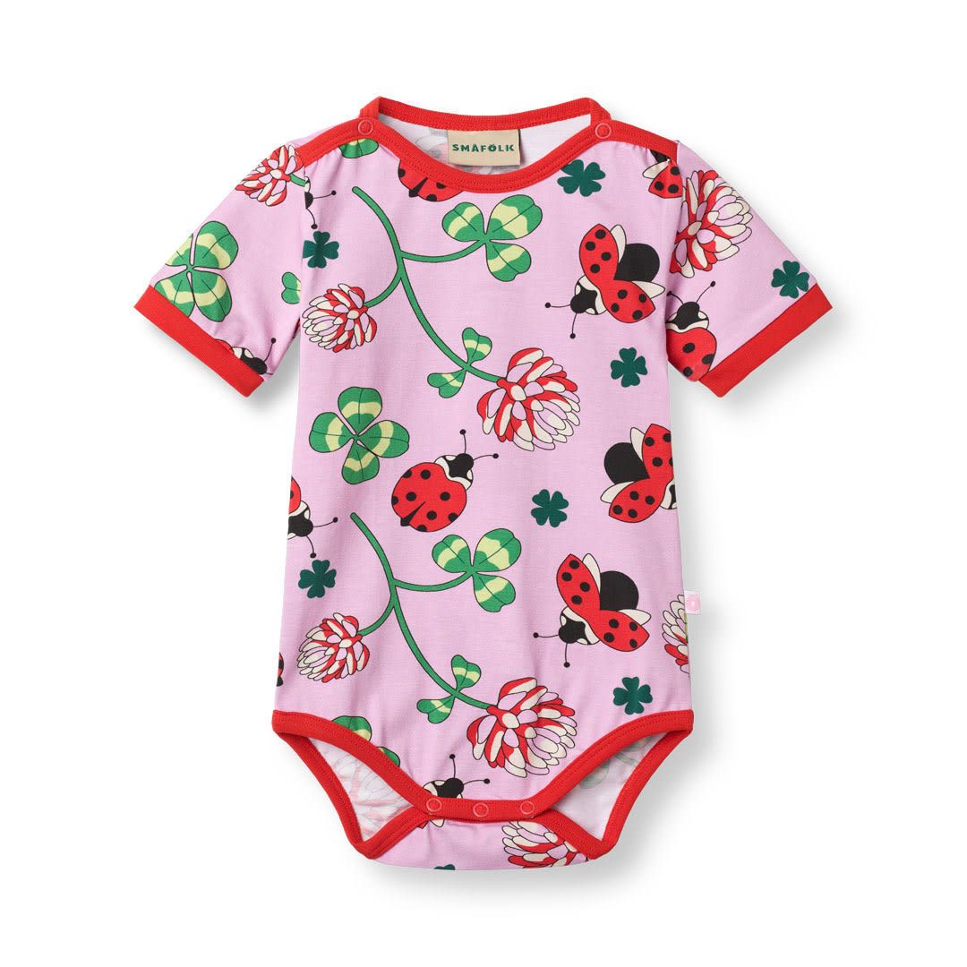 Elstar short-sleeved ladybug bodysuit