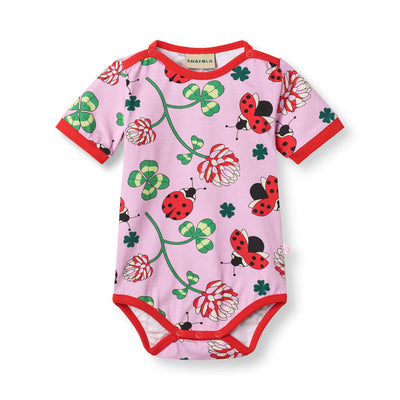Elstar short-sleeved ladybug bodysuit