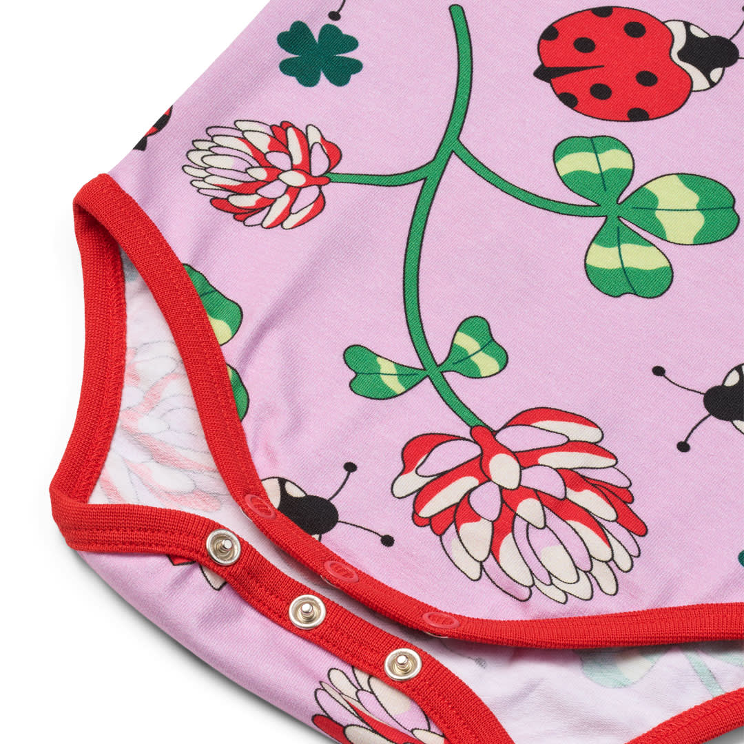 Elstar short-sleeved ladybug bodysuit