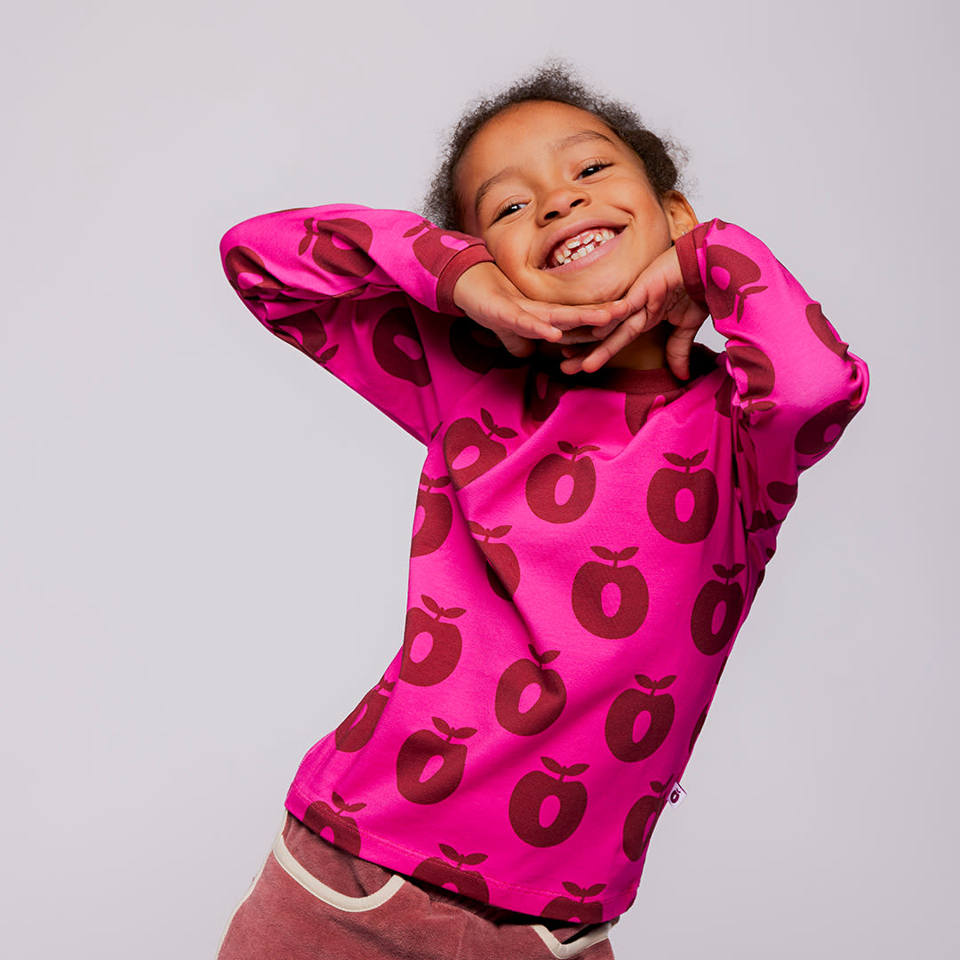 Elstar Long-Sleeved Blouse with Apples