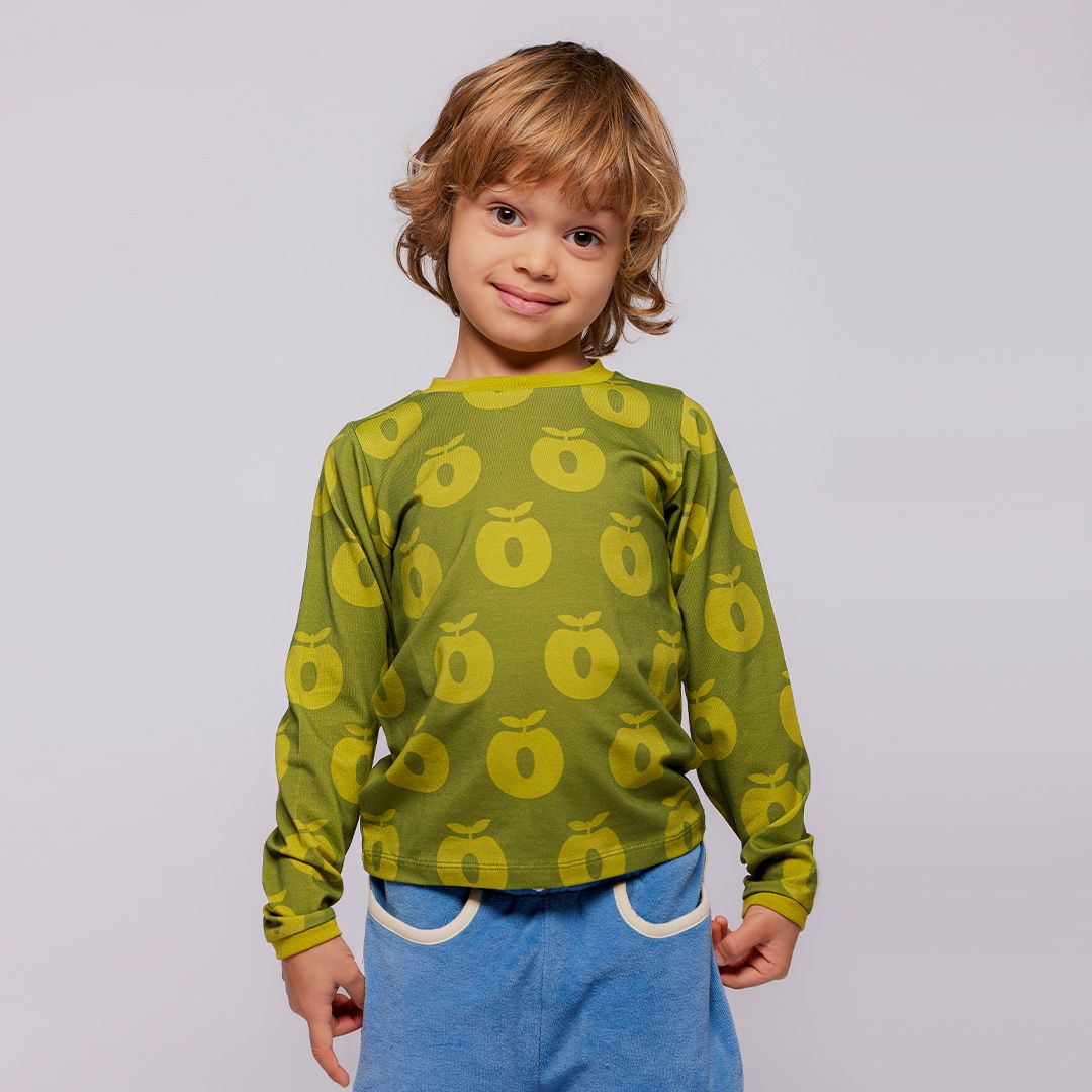 Elstar Long-Sleeved Blouse with Apples