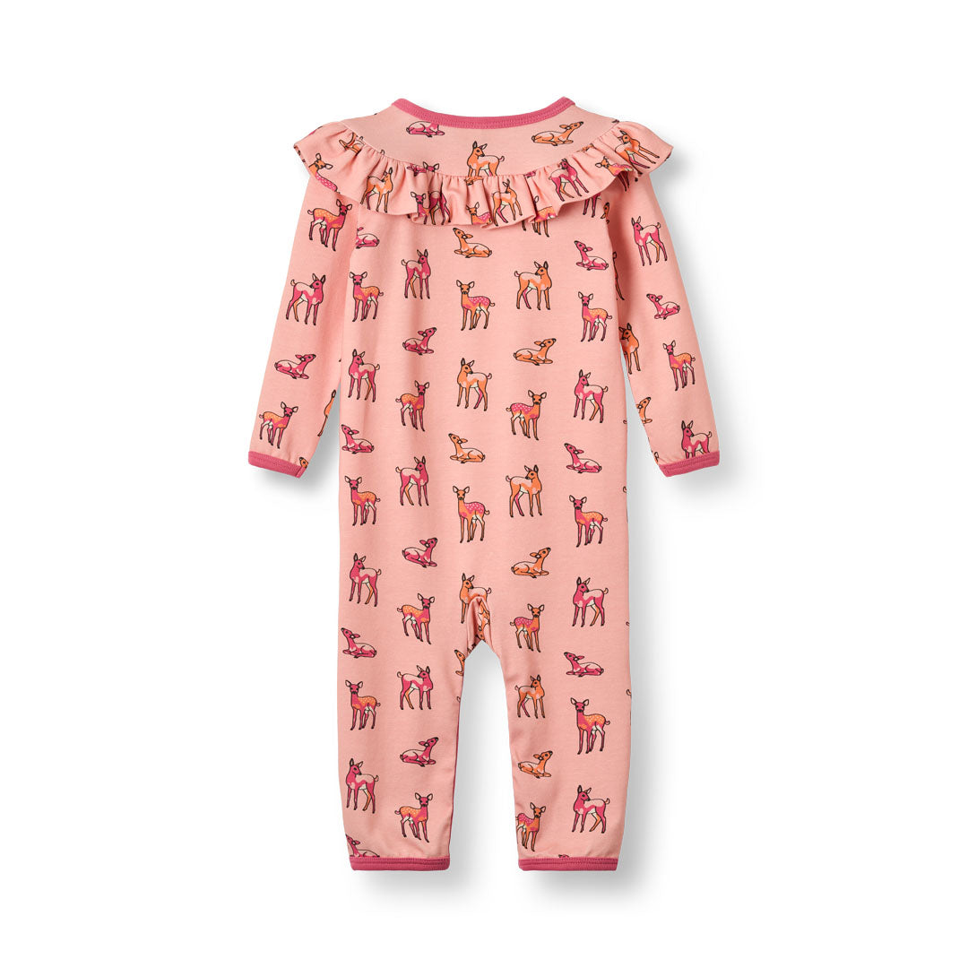 Paula Red long-sleeved bodysuit with deer