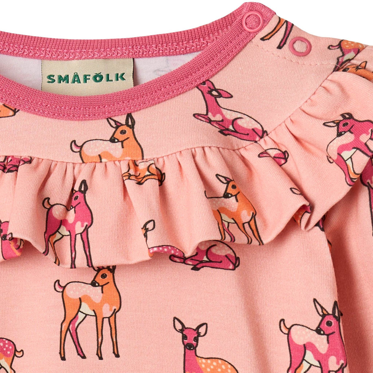 Paula Red long-sleeved bodysuit with deer