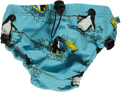 UV50 Swim Diapers, adjustable, with surfer penguin