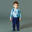 Velour Baby trousers with wide ribbing