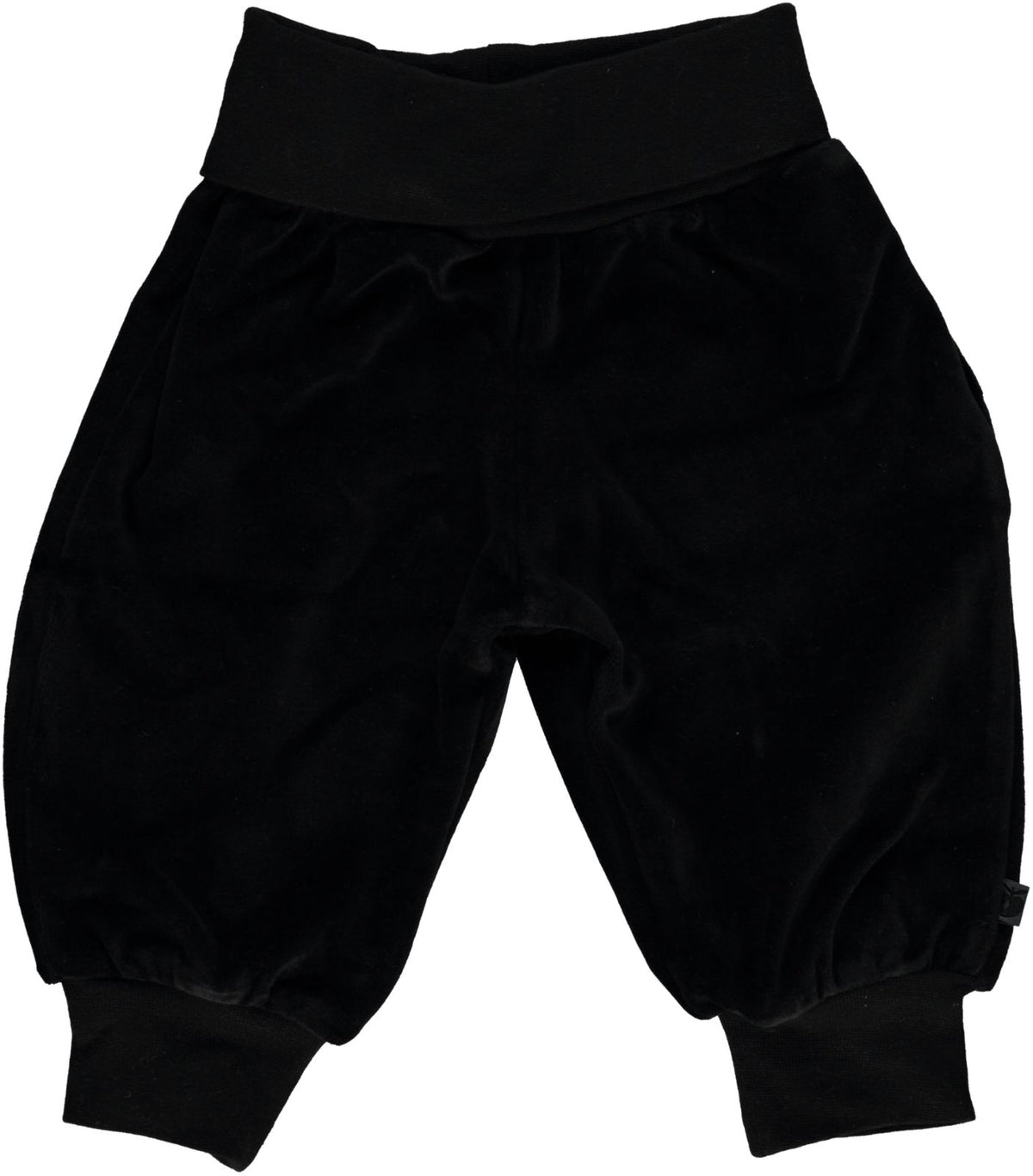 Velour Baby trousers with wide ribbing