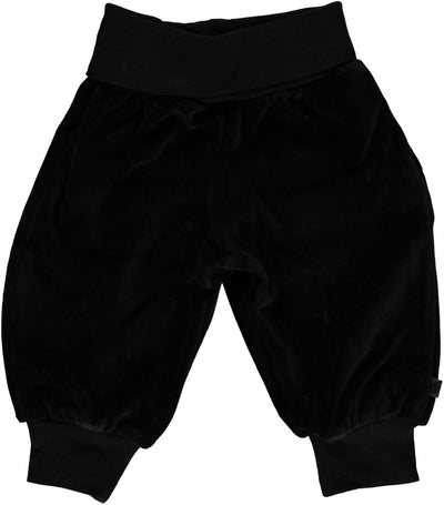 Velour Baby trousers with wide ribbing