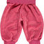 Velour Baby trousers with wide ribbing