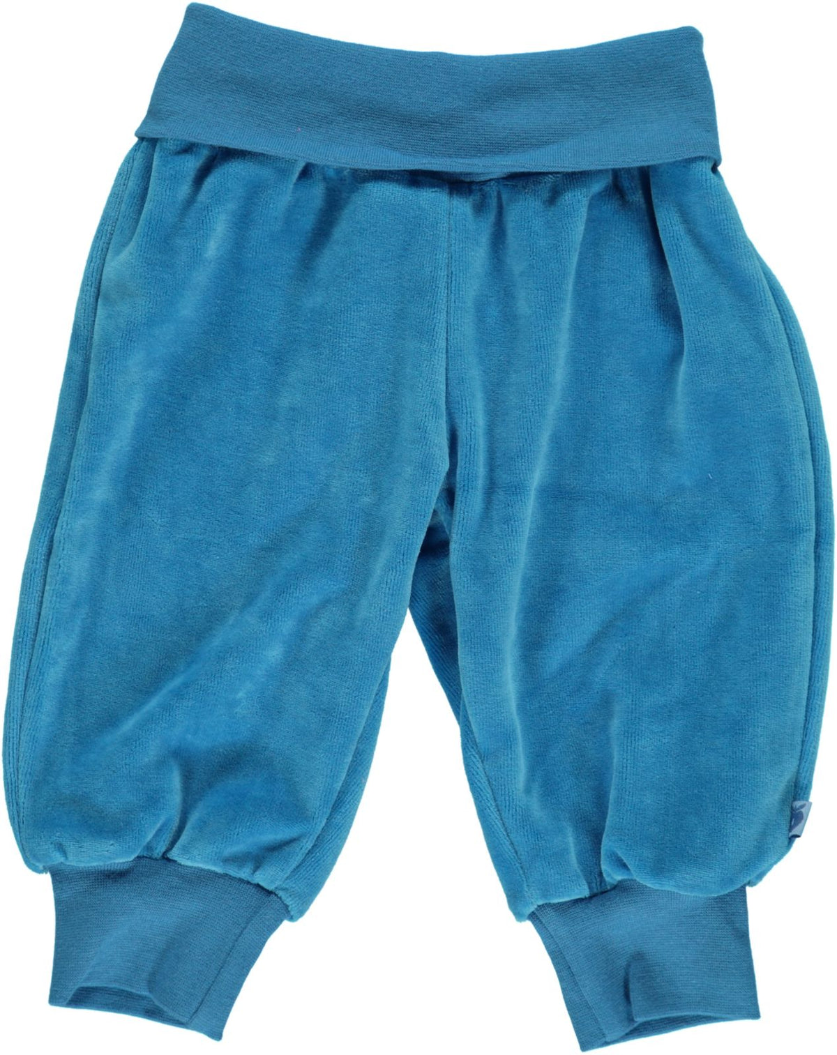 Velour Baby trousers with wide ribbing