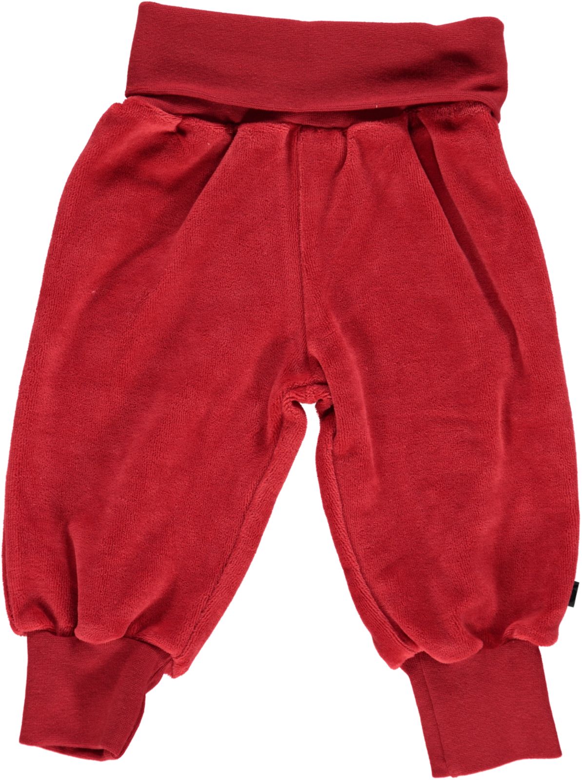 Velour Baby trousers with wide ribbing
