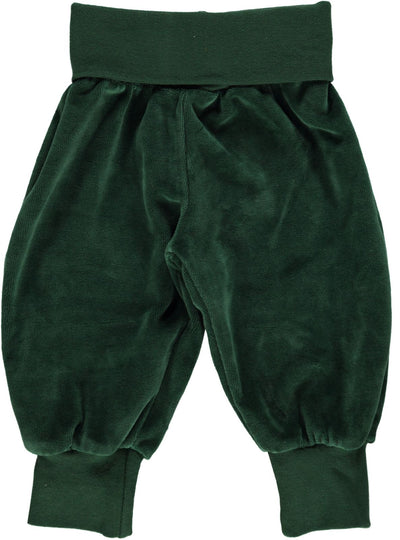Velour Baby trousers with wide ribbing