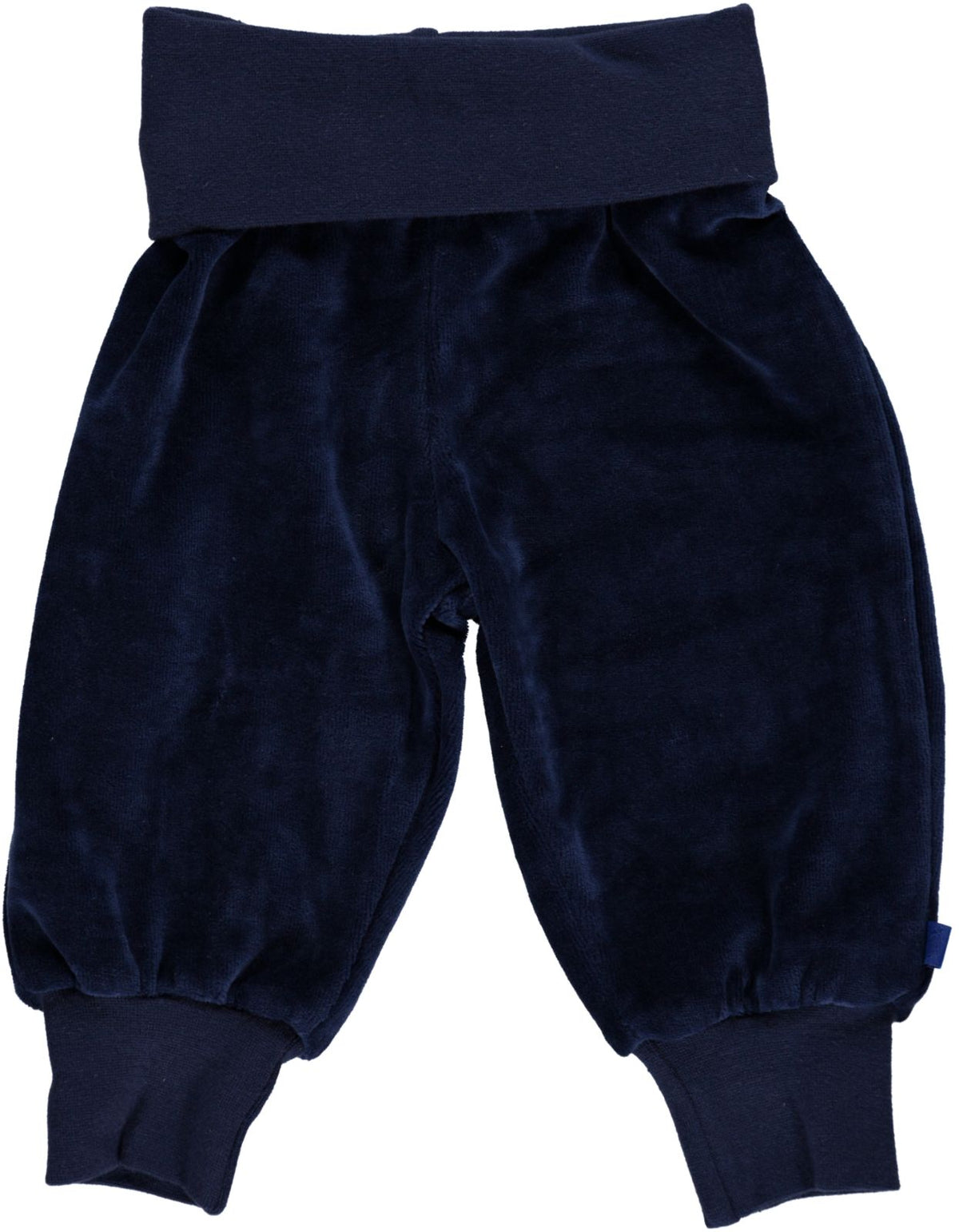 Velour Baby trousers with wide ribbing