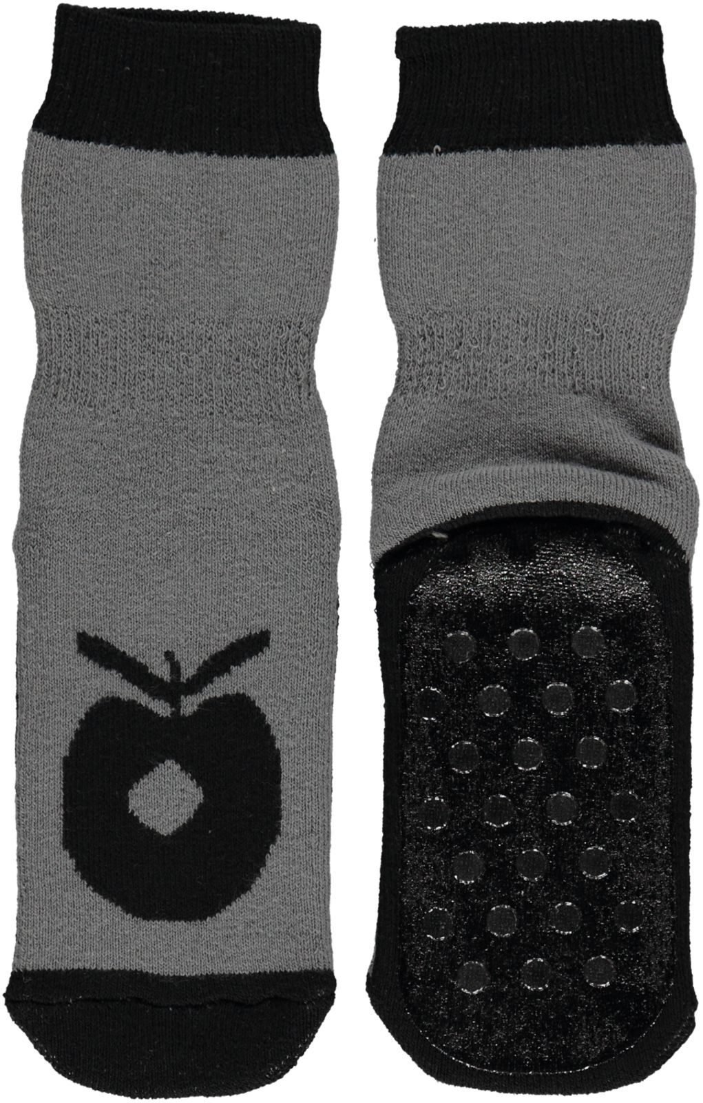 Anti-slip ankle sock with large apple