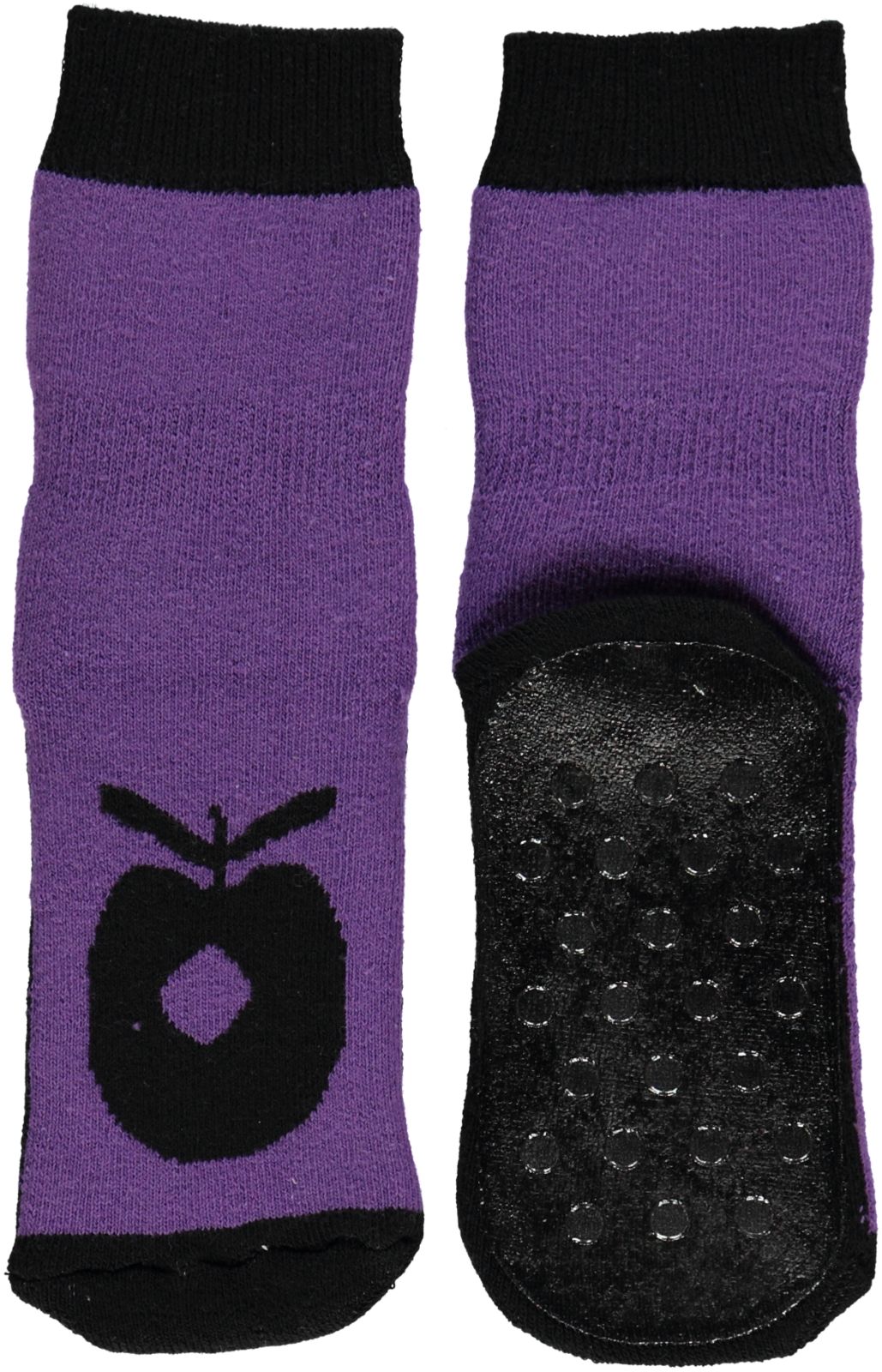 Anti-slip ankle sock with large apple
