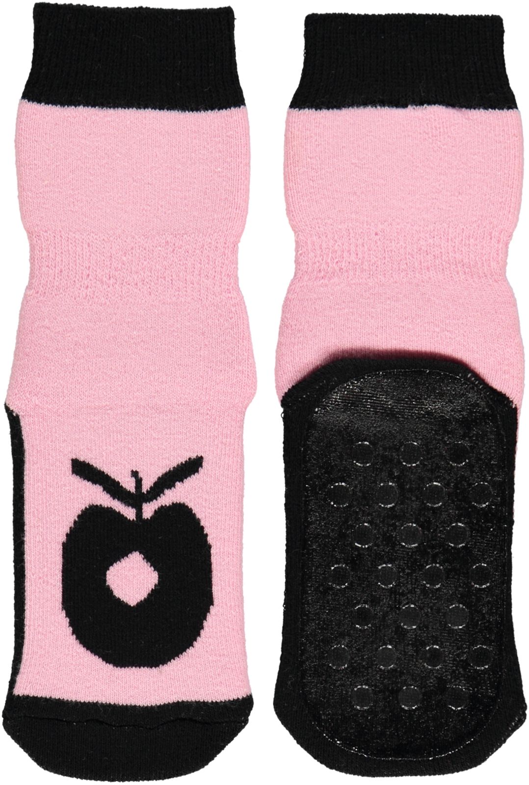 Anti-slip ankle sock with large apple