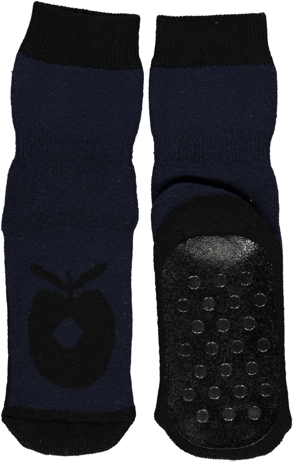 Anti-slip ankle sock with large apple