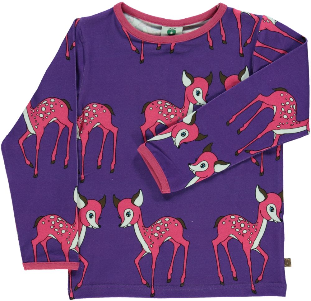 Long-sleeved blouse with deer