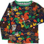 Long-sleeved blouse with forest animals