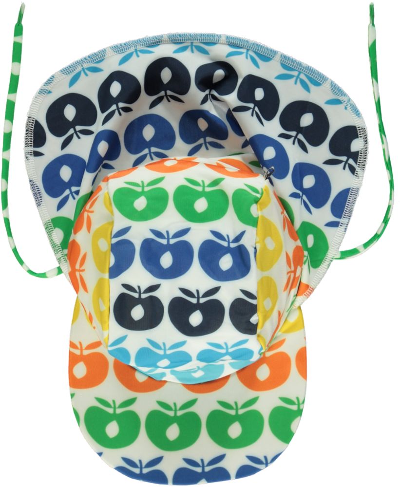 UV sun hat for children with retro apples