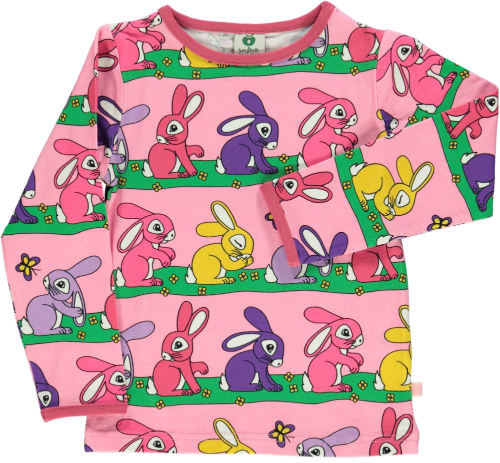 Long-sleeved blouse with bunnies