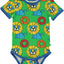 Short-sleeved bodysuit with lions