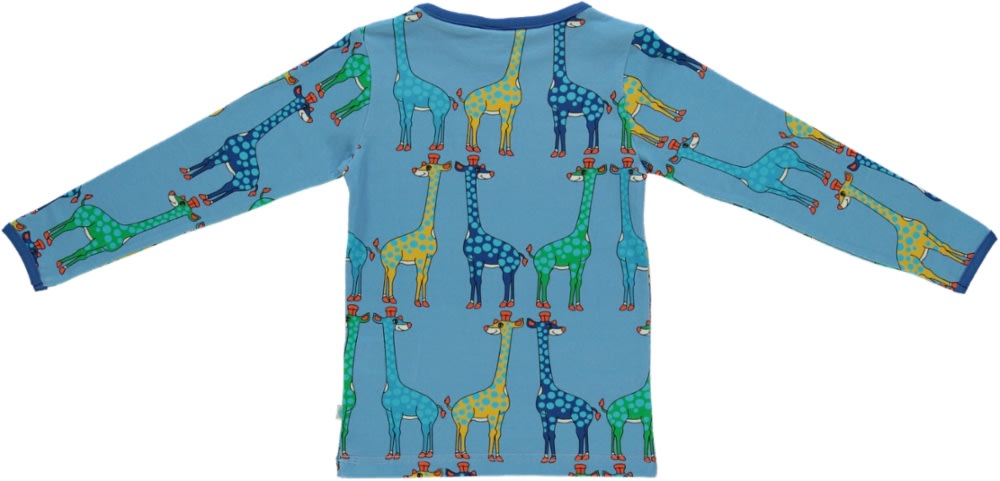 Long-sleeved blouse with giraffes