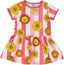Short-sleeved dress with suns