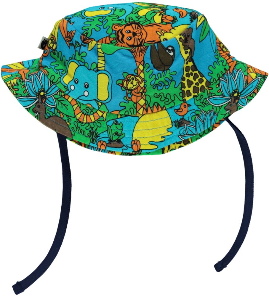 Sun hat with jungle print