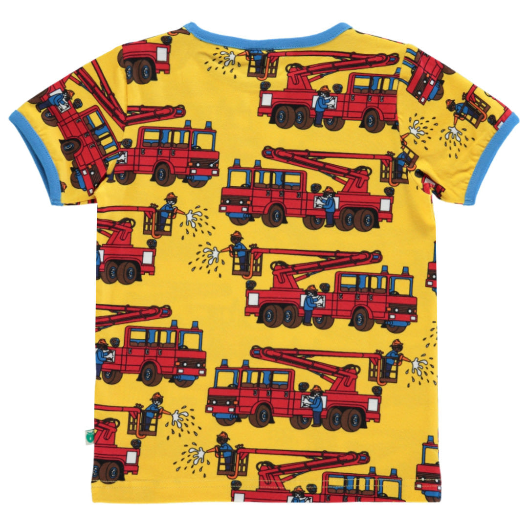T-shirt with fire engine
