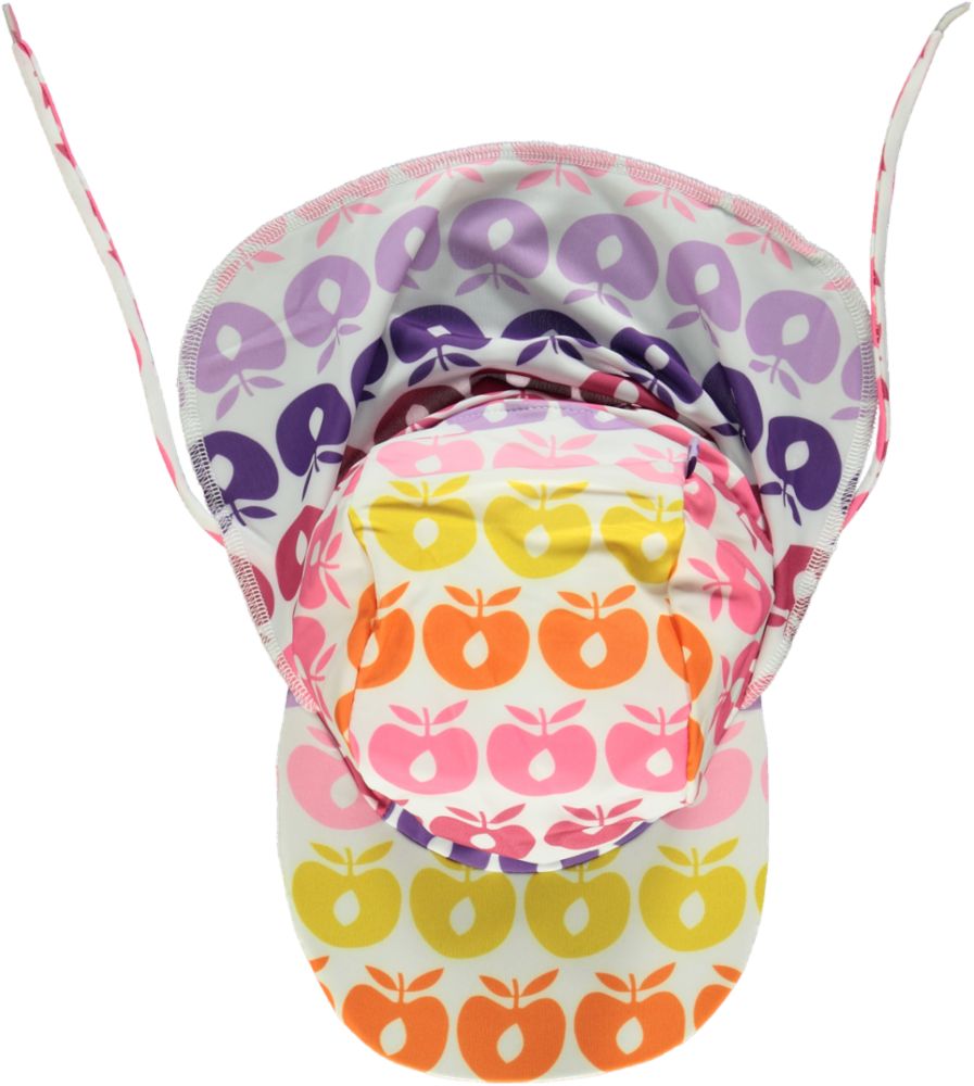 UV sun hat for children with retro apples