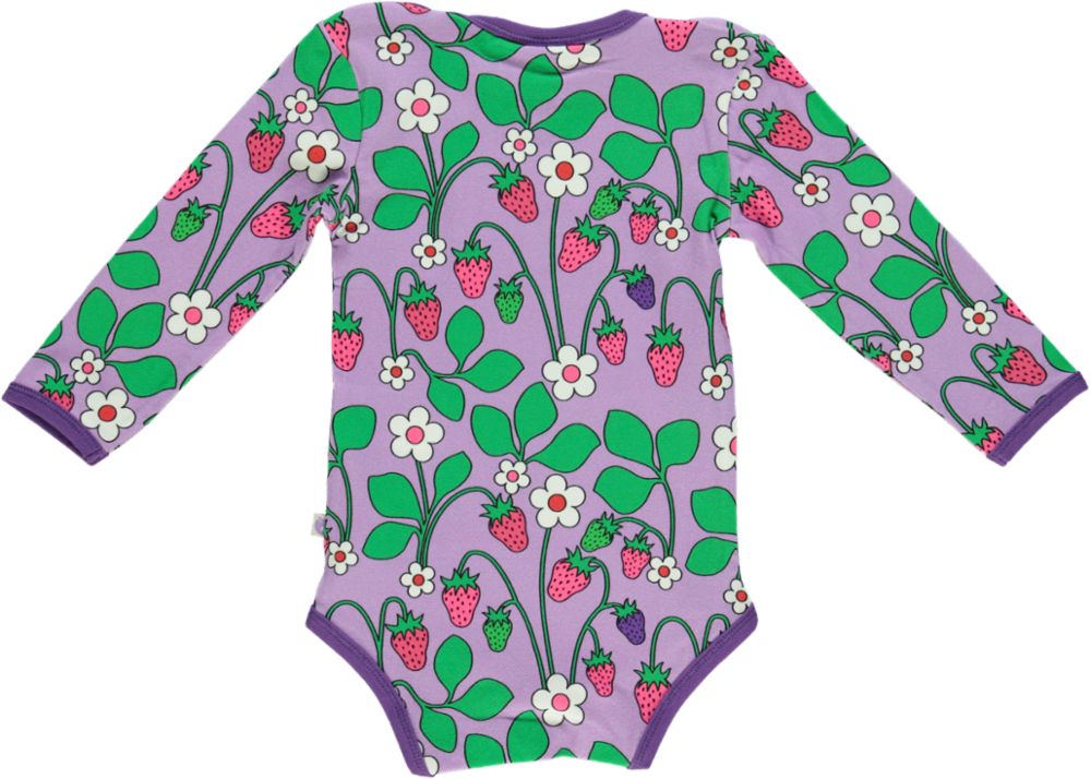 Long-sleeved strawberry bodysuit