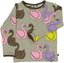 Long-sleeved blouse with swans